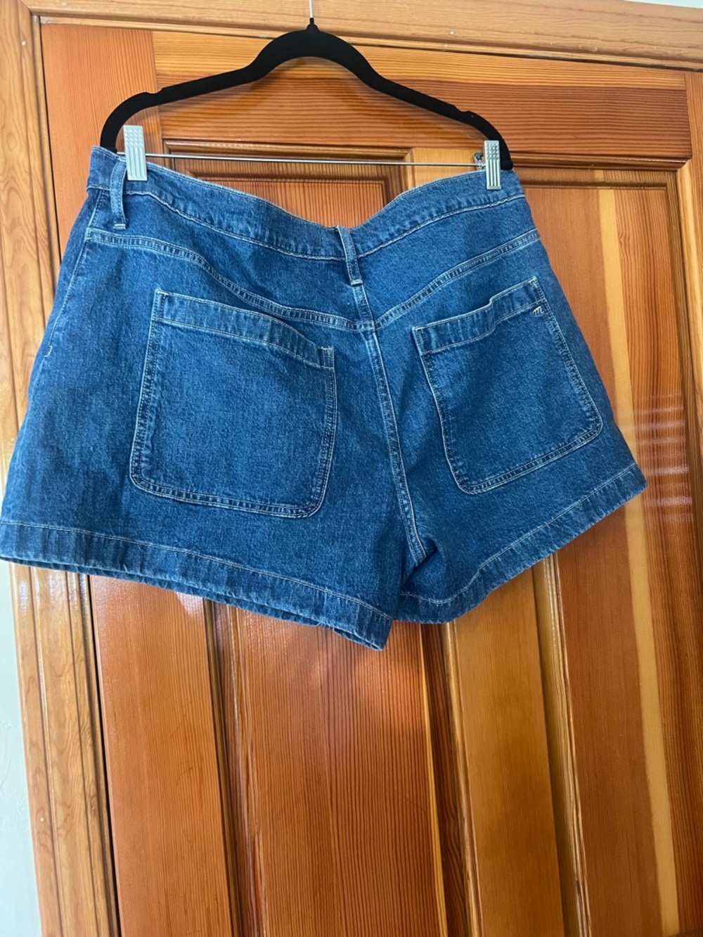 NWT Madewell Dark Blue Denim High-Rise Pocket Shorts - Picture 5 of 6